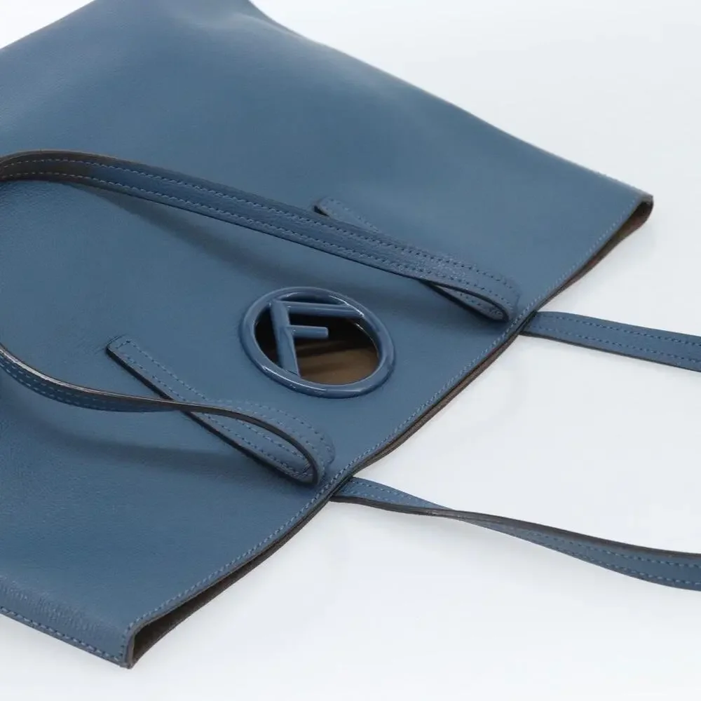 Fendi Leather FF Tote Blue